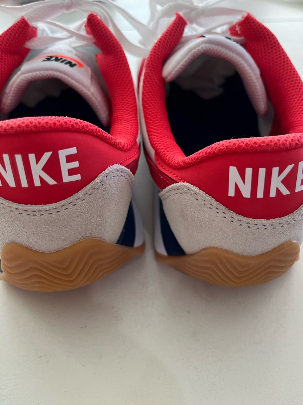 Nike White Sneakers with Red Accents - Picture 5 of 9